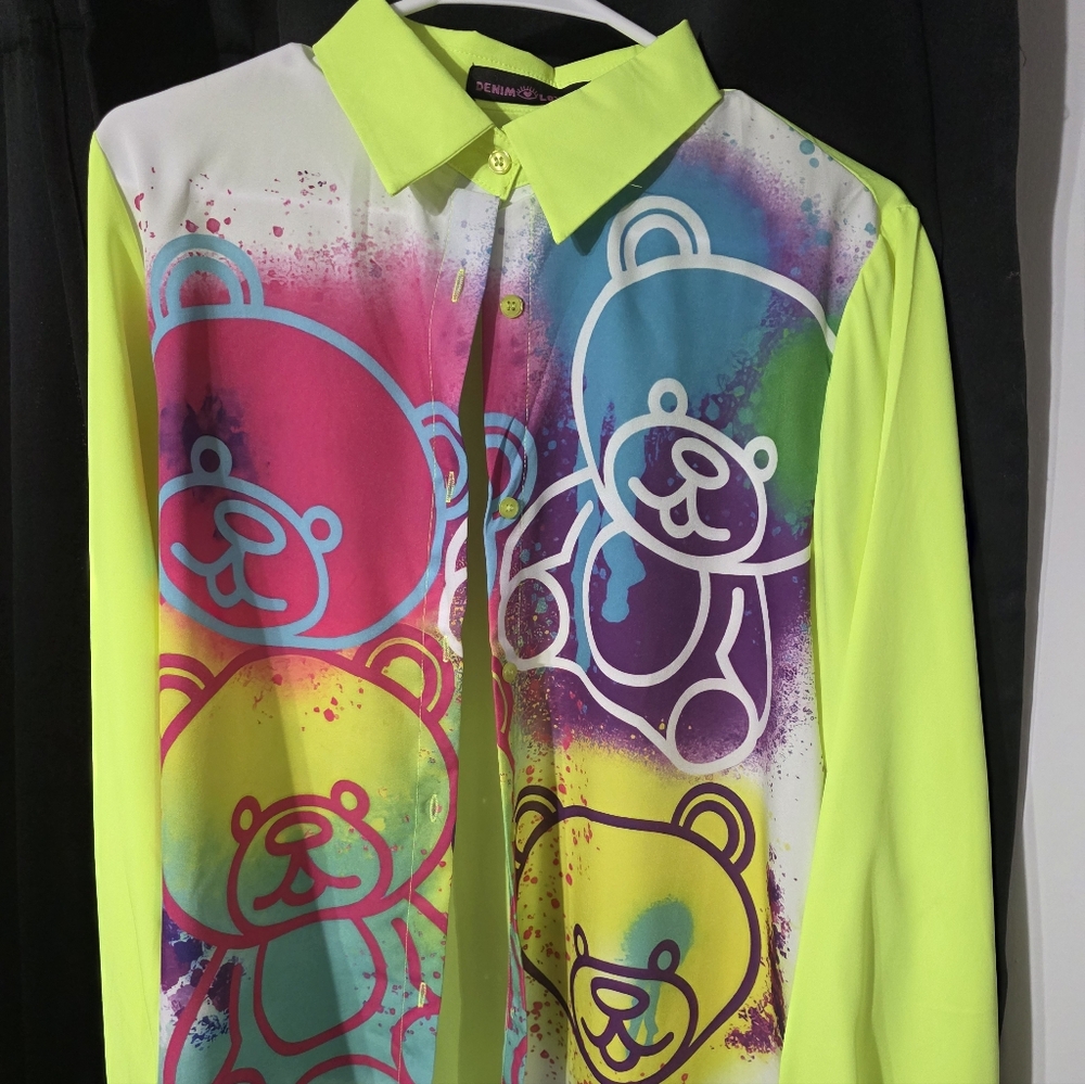 Teddy Bear Button-Up Shirt